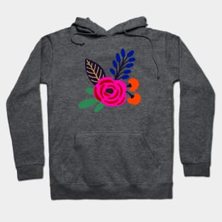 Bold boho flower blooms Hoodie